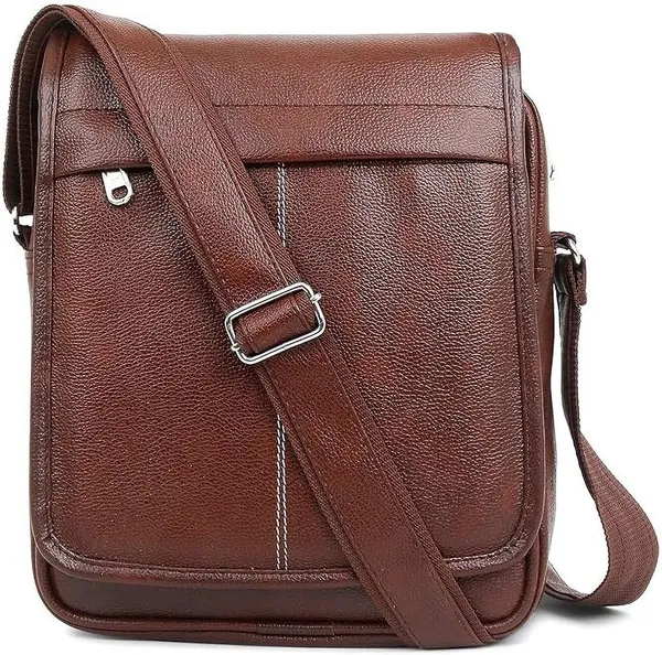 Brown_Genuine_Leather_Solid_Magnetic_Button_Sling_Bag_For_Men