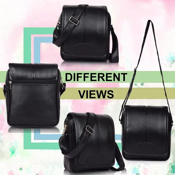 Black_Leatherette_Solid_Zipper_Sling_Bag_For_Men