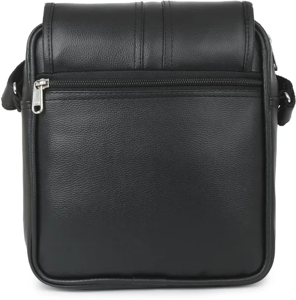 Black_Leatherette_Solid_Zipper_Sling_Bag_For_Men