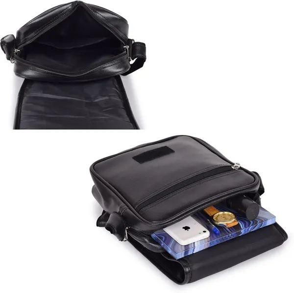 Black_Leatherette_Solid_Zipper_Sling_Bag_For_Men