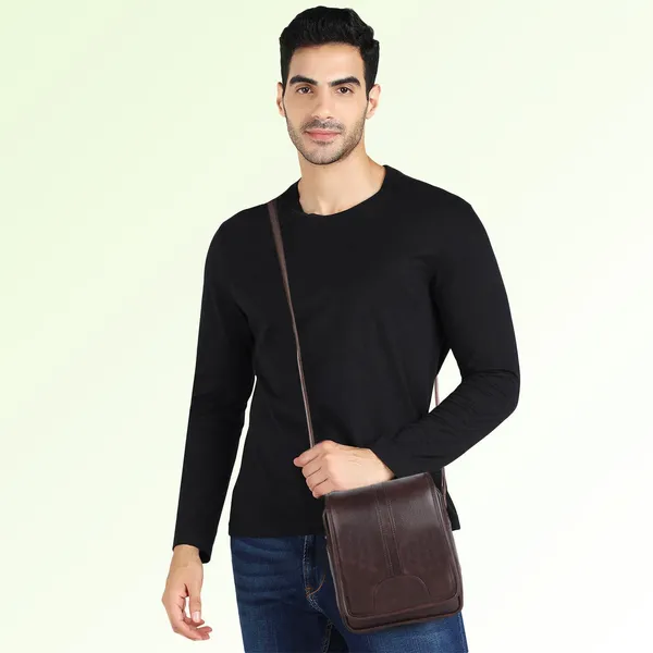 Brown_Leatherette_Solid_Zipper_Sling_Bag_For_Men