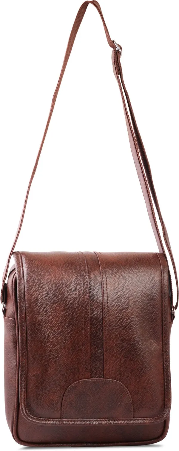 Brown_Leatherette_Solid_Zipper_Sling_Bag_For_Men