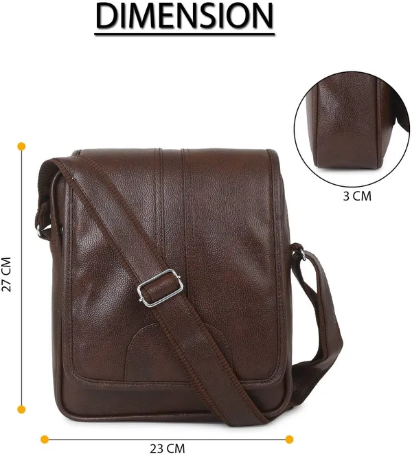 Brown_Leatherette_Solid_Zipper_Sling_Bag_For_Men