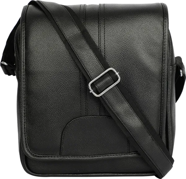 Black_Synthetic_Leather_Solid_Sling_Bag_For_Men_And_Women