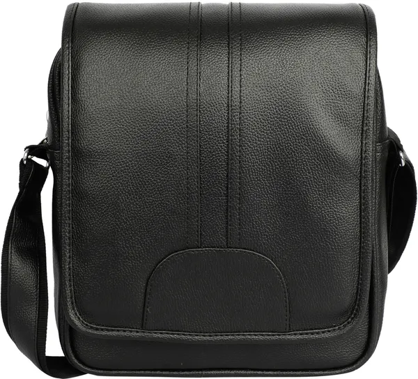 Black_Synthetic_Leather_Solid_Sling_Bag_For_Men_And_Women