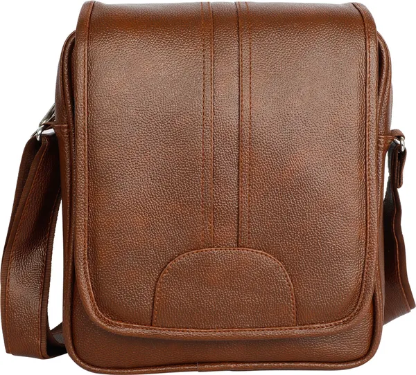 Brown_Synthetic_Leather_Solid_Sling_Bag_For_Men_&_Women