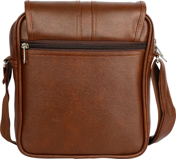 Brown_Synthetic_Leather_Solid_Sling_Bag_For_Men_&_Women