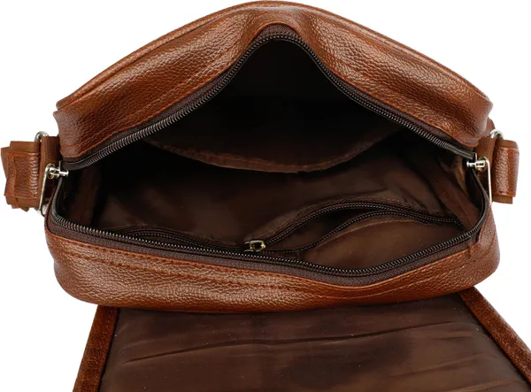 Brown_Synthetic_Leather_Solid_Sling_Bag_For_Men_&_Women