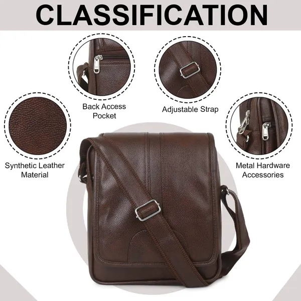 Brown_Pu_Synthetic_Leather_Solid_Zipper_Sling_Bag_For_Men