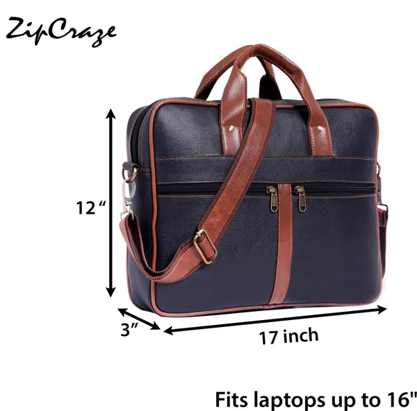 Brown_Synthetic_Leather_Zipper_Messenger_Sling_Bag_For_Men