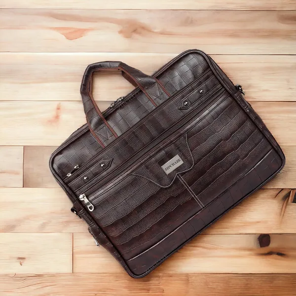 Brown_Synthetic_Leather_Solid_Zipper_Messenger_Bag_For_Unisex