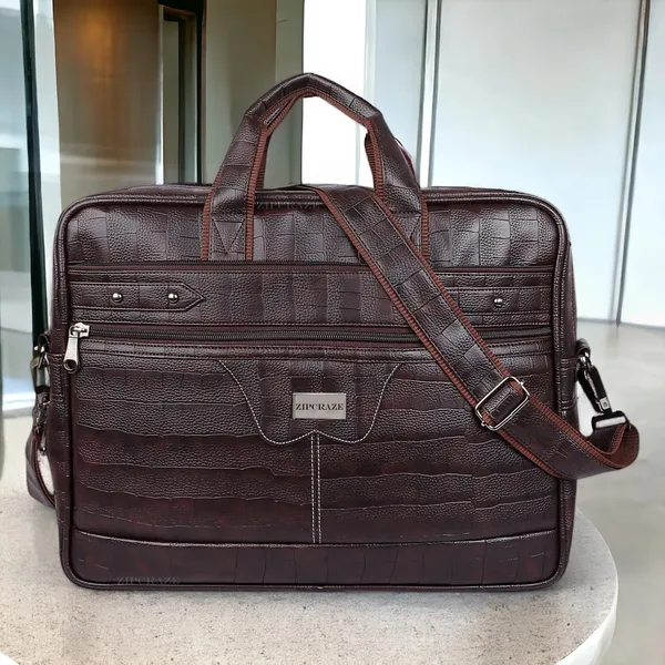 Brown_Synthetic_Leather_Solid_Zipper_Messenger_Bag_For_Unisex
