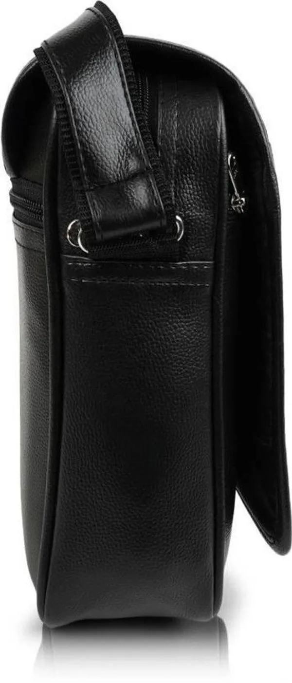 Black_Synthetic_Leather_Zipper_Sling_Bag_For_Men