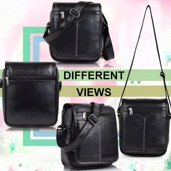Black_Synthetic_Leather_Zipper_Sling_Bag_For_Men