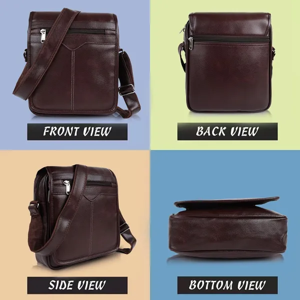 Brown_Pu_Synthetic_Leather_Solid_Zipper_Sling_Bag_For_Men
