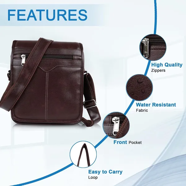 Brown_Leatherette_Solid_Zipper_Flap_Sling_Bag_For_Men