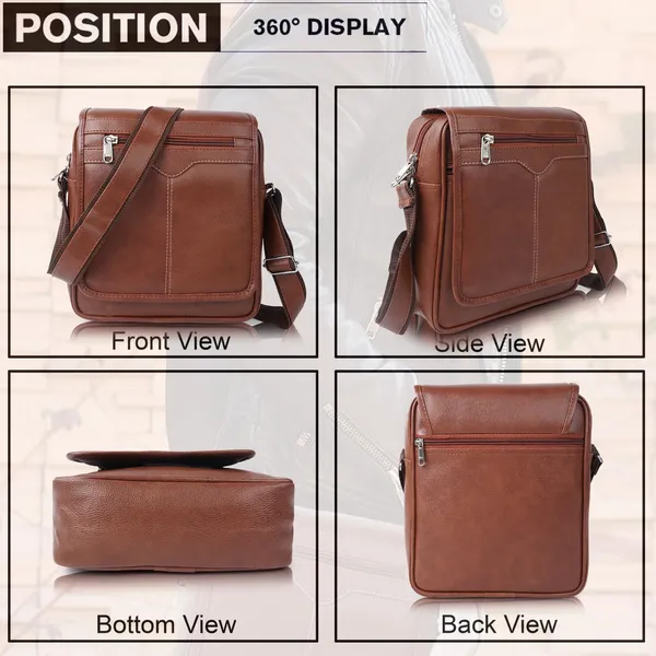 Tan_Leatherette_Solid_Zipper_Sling_Bag_For_Women