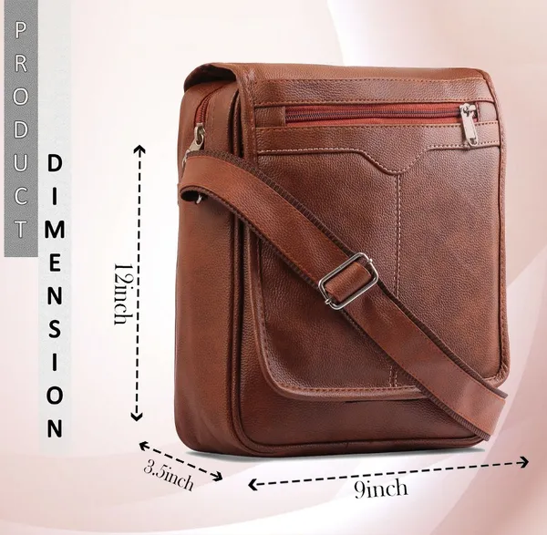 Tan_Leatherette_Solid_Zipper_Sling_Bag_For_Women