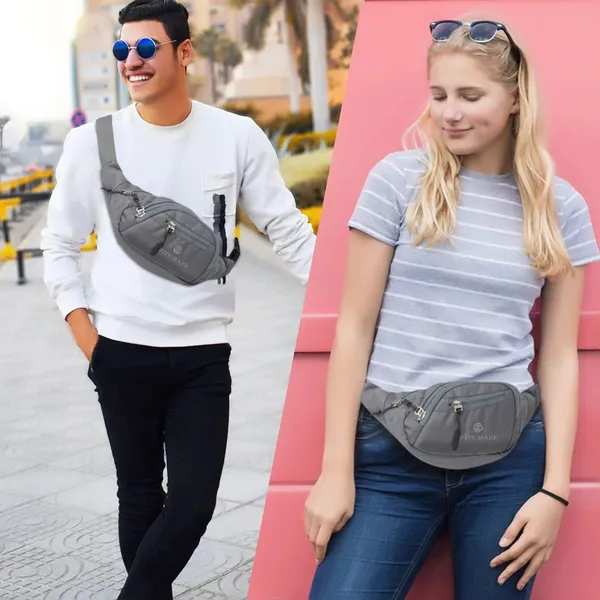 Grey_Polyester_Solid_Zip_Waist_Bag_For_Men_And_Women