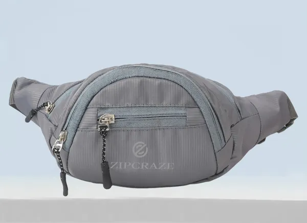 Grey_Polyester_Solid_Zip_Waist_Bag_For_Men_And_Women