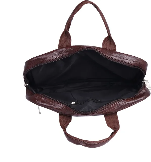 Brown_Synthetic_Leather_Solid_Zipper_Messenger_Bag_For_Men