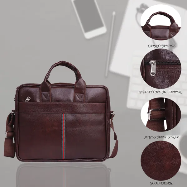Brown_Synthetic_Leather_Solid_Zipper_Messenger_Bag_For_Men