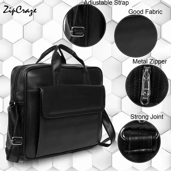 ZipCraze_Men_Black_Messenger_Bag