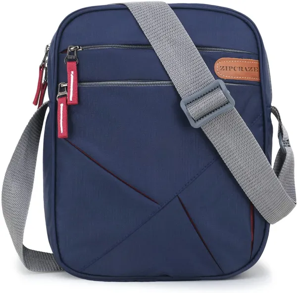 Blue_&_Grey_Polyester_Solid_Zipper_Sling_Bag_For_Men
