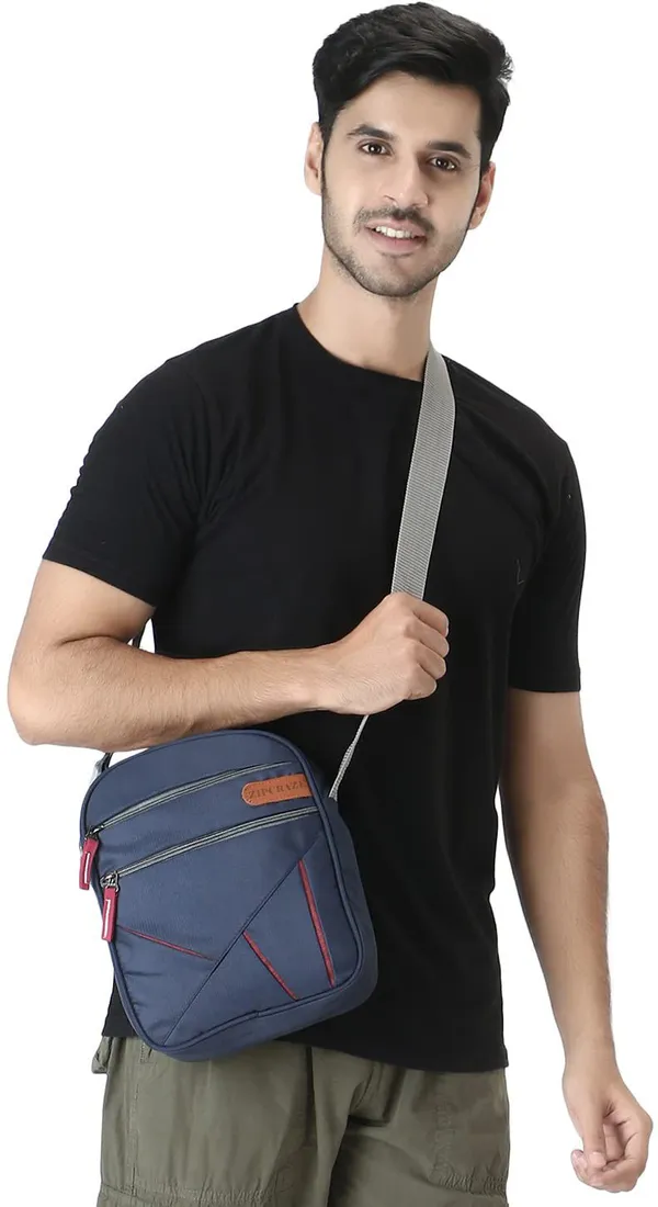 Blue_&_Grey_Polyester_Solid_Zipper_Sling_Bag_For_Men