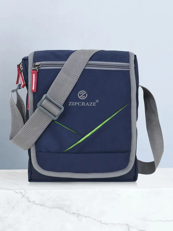 Blue_And_Red_Polyester_Solid_Zipper_Sling_Bag_For_Men_And_Women