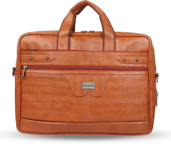 Tan_Synthetic_Leather_Messenger_Bag_For_Unisex