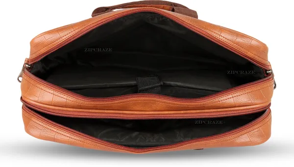 Tan_Synthetic_Leather_Messenger_Bag_For_Unisex