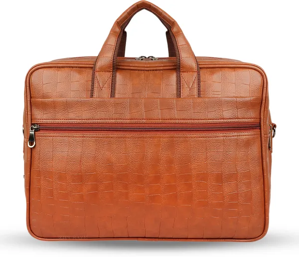 Tan_Synthetic_Leather_Messenger_Bag_For_Unisex
