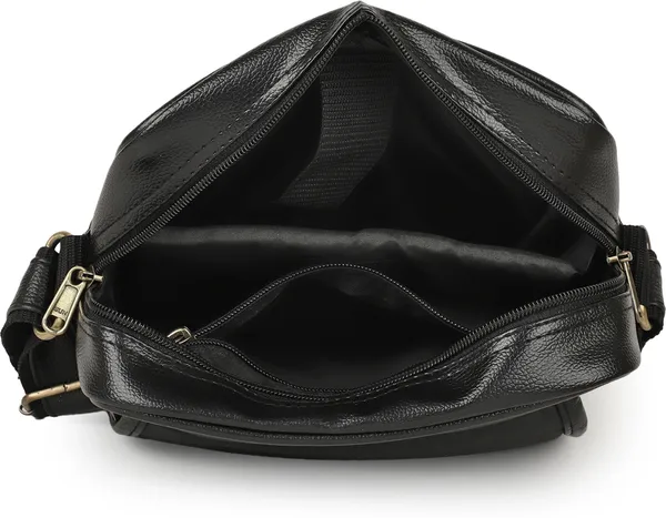 ZipCraze_Black_Sling_Bag_Vegan_Leather_crossbody/Shoulder/Unsex_Sling_Bag_with_Padded_Tab_Compartment