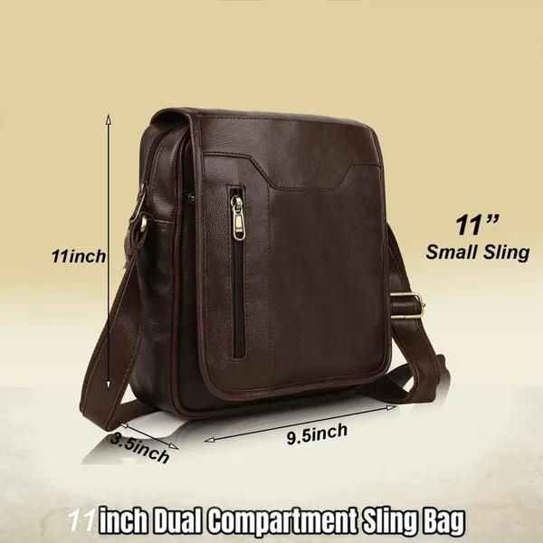 ZipCraze_Brown_Sling_Bag_Vegan_Leather_crossbody/Shoulder/Unsex_Sling_Bag_with_Padded_Tab_Compartment