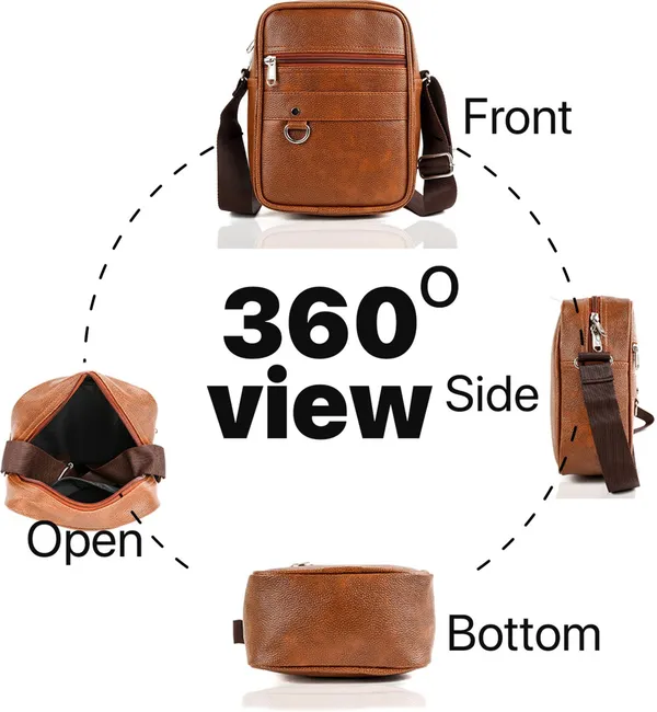 ZipCraze_Tan_Sling_Bag_Casual_Travel_Office_Shoulder_Crossbody_Side_Slingbag_For_Unisex