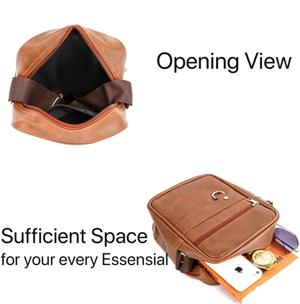 ZipCraze_Tan_Sling_Bag_Casual_Travel_Office_Shoulder_Crossbody_Side_Slingbag_For_Unisex