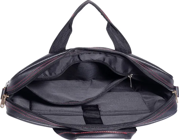 Black_Synthetic_Leather_Crossbody_Messenger_Bag_For_Men