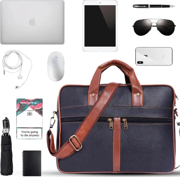 Black_Synthetic_Leather_Crossbody_Messenger_Bag_For_Men