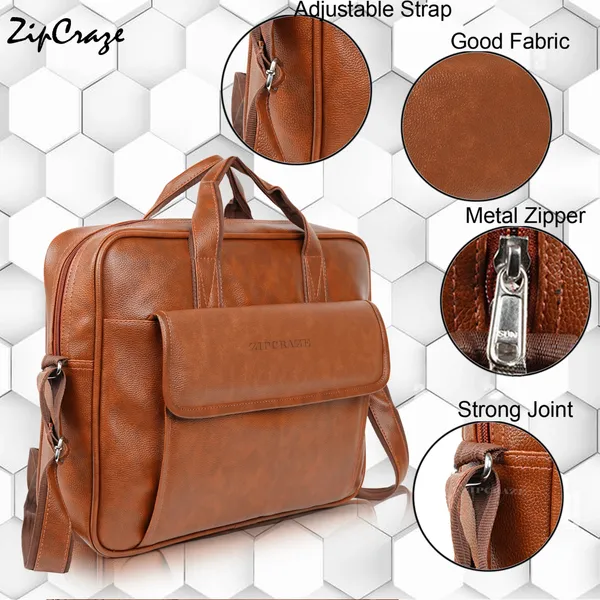 ZipCraze_Men_Tan_Messenger_Bag