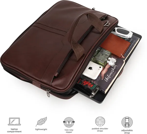 Brown_Synthetic_Leather_Solid_Zipper_Messenger_Bag_For_Men