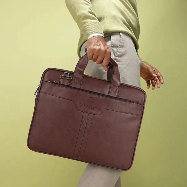 Brown_Synthetic_Leather_Solid_Zipper_Messenger_Bag_For_Men