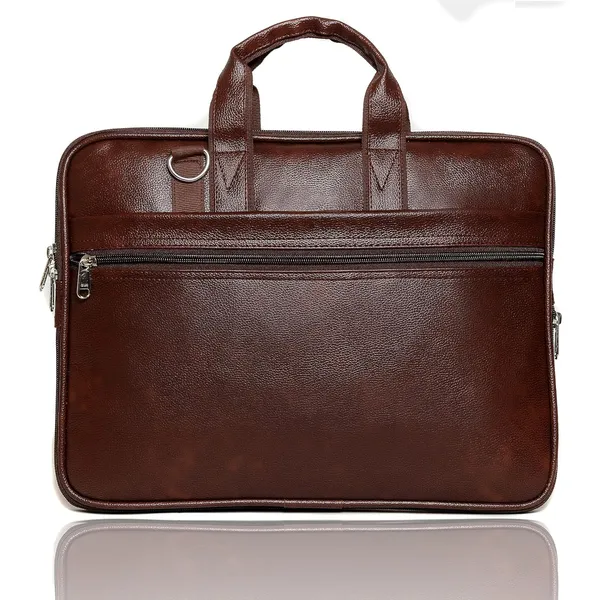 ZipCraze_Brown_Messenger_Bag_Men_Office_Laptop_Bag_with_Shoulder_Strap_Expandable_Business_Briefcase_13.6inch
