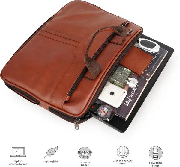 Tan_Synthetic_Leather_Messenger_Bag_For_Men