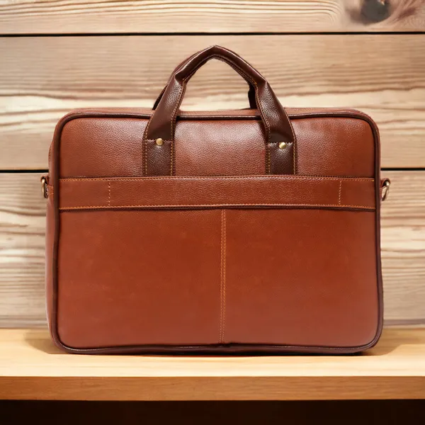 Tan_Synthetic_Leather_Crossbody_Messenger_Bag_For_Men