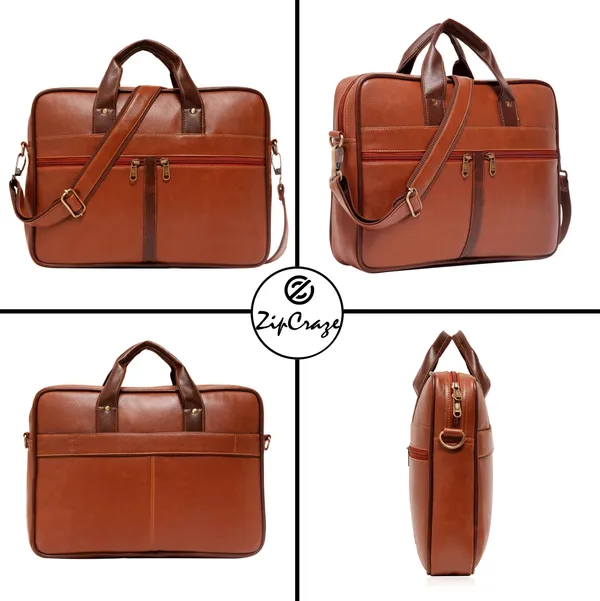 Tan_Synthetic_Leather_Crossbody_Messenger_Bag_For_Men