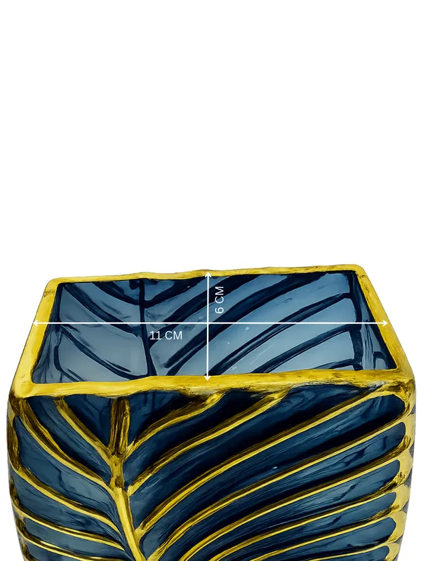Hand-Painted_Blue_Glass_Vase_with_Golden_Palm_Leaf_Design