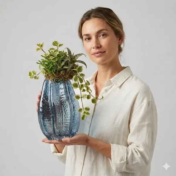 Textured_Blue_Glass_Vase_with_Vertical_Ridges