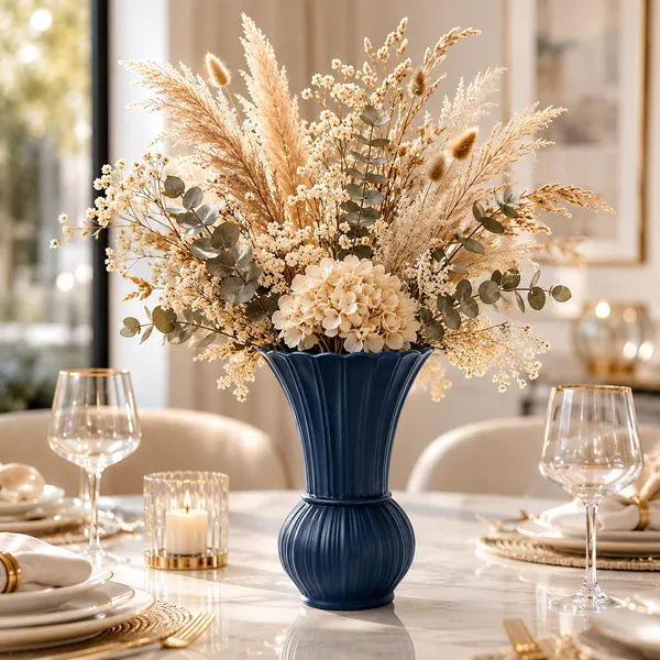 Scalloped_Ribbed_Ceramic_Flower_Vase
