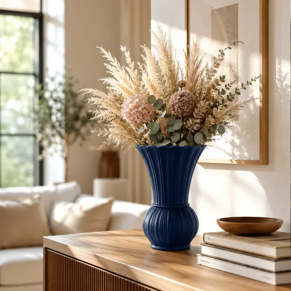 Scalloped_Ribbed_Ceramic_Flower_Vase